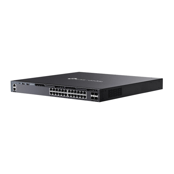 Omada 24-Port Gigabit Stackable L3 Managed PoE+ Switch with 4 10G Slots