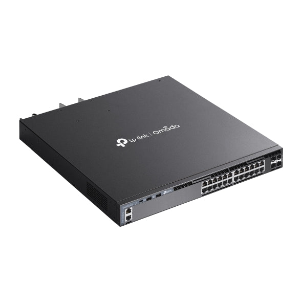 Omada 24-Port Gigabit Stackable L3 Managed PoE+ Switch with 4 10G Slots