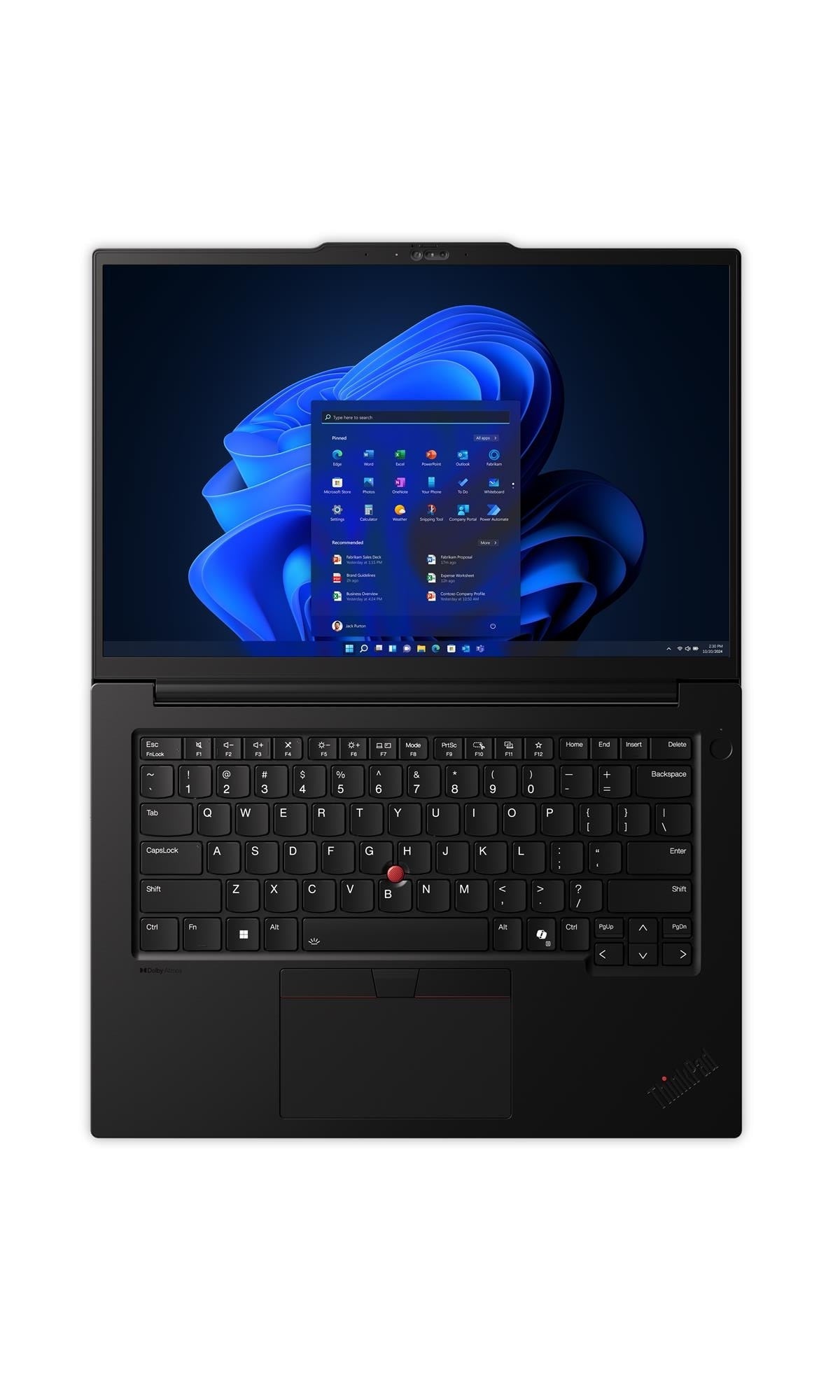 Lenovo ThinkPad P14s Gen 6 Intel mobile workstation, open laptop with Windows 11 on the display