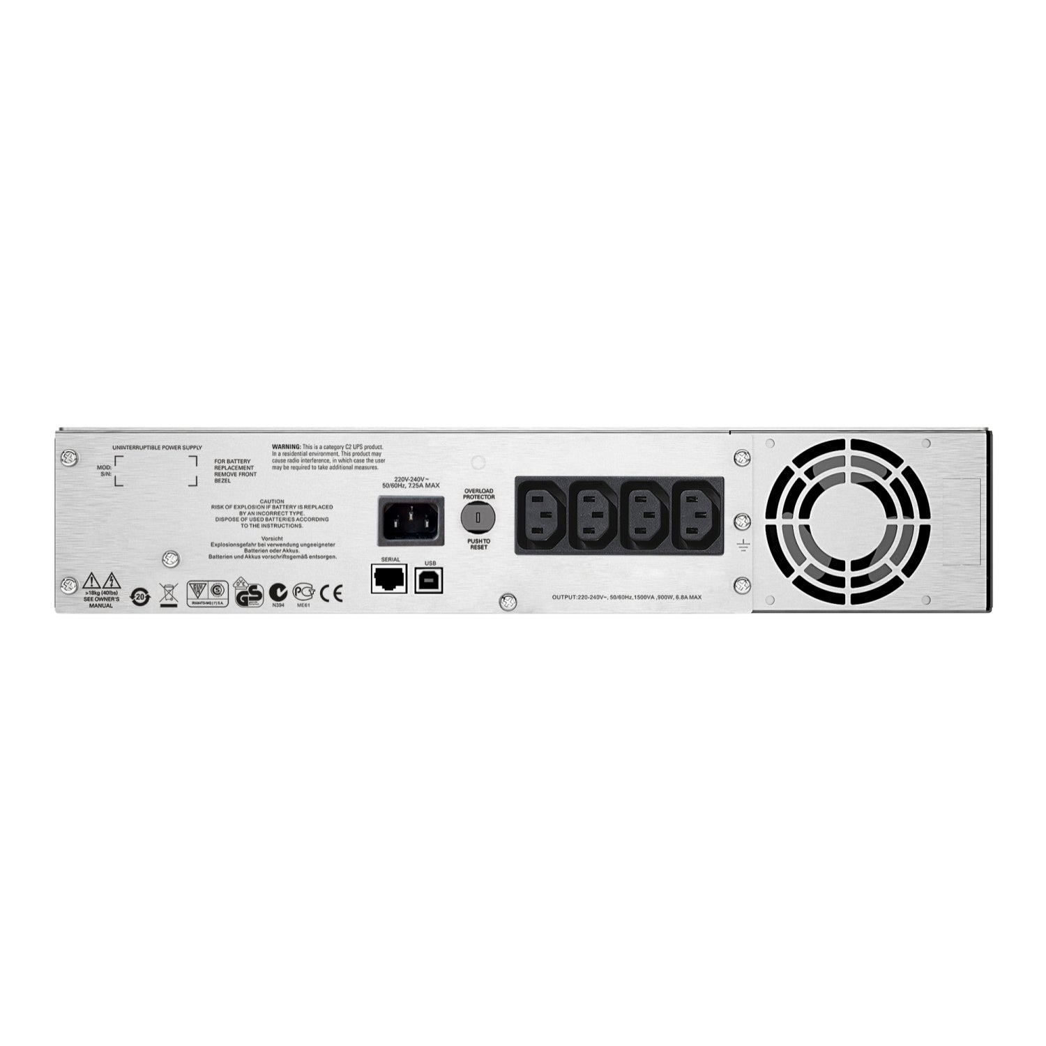 Smart-UPS C 1500VA 2U rack mountable LCD 230V (SMC1500I-2U)