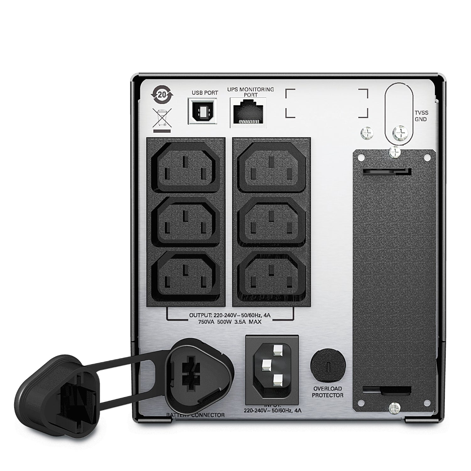 APC Smart-UPS 750VA 230V 6x IEC C13 outlets (SMT750I)