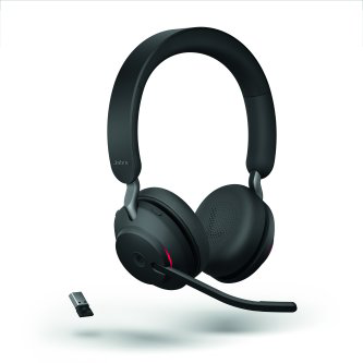 Jabra Evolve2 65 Wireless Headset Link 380A MS Stereo Black with USB A dongle (26599-999-999)